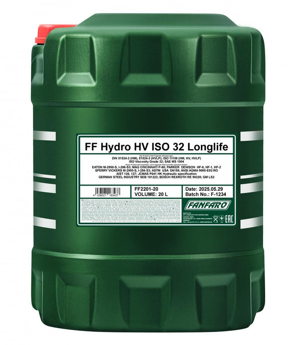 FANFARO Hydro HV ISO 32 Longlife, 20L