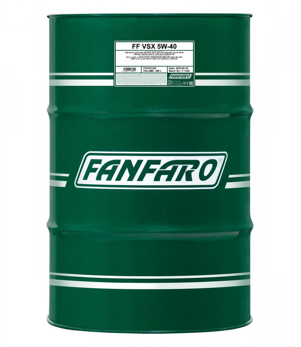 FANFARO VSX 5W-40, 208L
