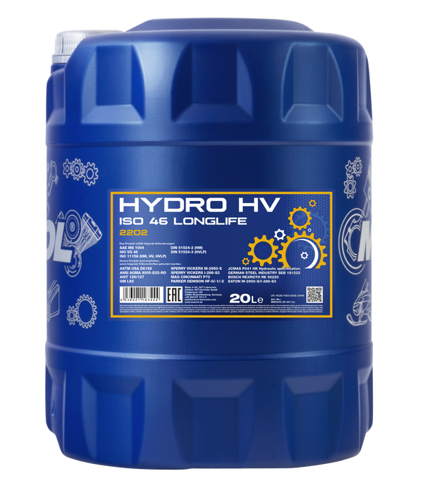 MANNOL hydrauliikkaöljy HV ISO 46 20 L