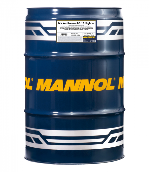 MANNOL jäähdytinneste vihreä 208 L Antifreeze AG13 Hightec 4113