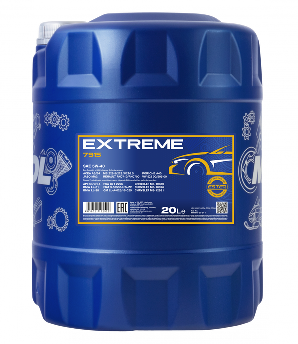 MANNOL moottoriöljy Extreme 5W-40 20 L