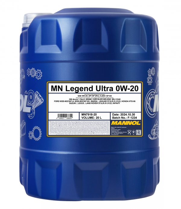 MANNOL moottoriöljy Legend Ultra 0W-20 20 L