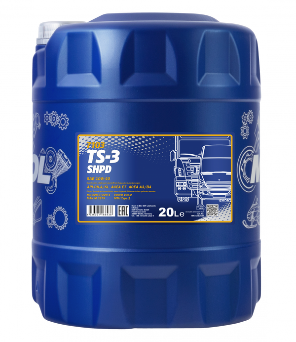 MANNOL moottoriöljy TS-3 SHPD 10W-40 20 L