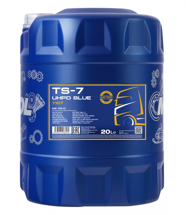 MANNOL moottoriöljy TS-7 UHPD Blue 10W-40 20 L
