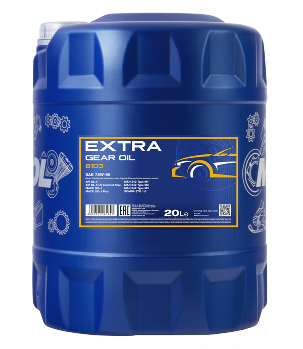 MANNOL vaihteistoöljy Extra Gear oil 75W-90 GL-4/GL-5 LS 20 l