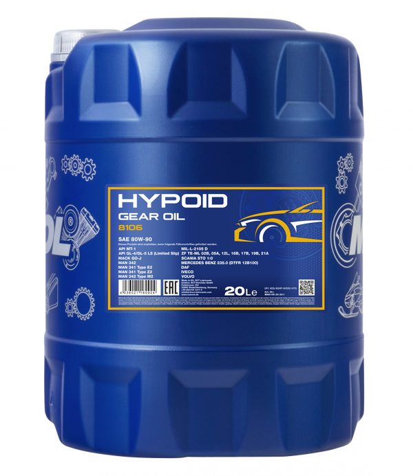 MANNOL vaihteistoöljy Hypoid 80W-90 GL-4/GL-5 LS 20 l