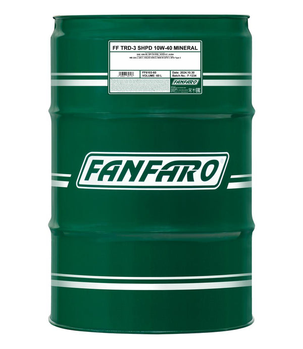 FANFARO TRD-3 Mineral SHPD 10W-40, 208L